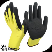 SRSAFETY sandy finish nitrile palm coated safety hand working gloves